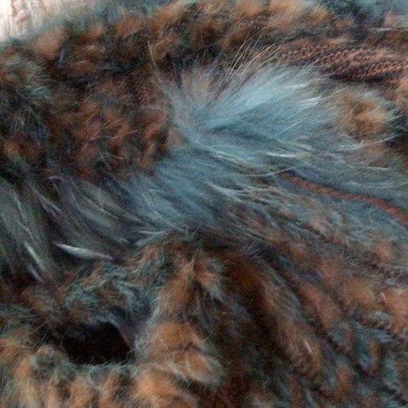 Dana Stein Rabbit and Racoon trimmed Fur Vest, XS - Picture 6 of 8